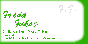 frida fuksz business card